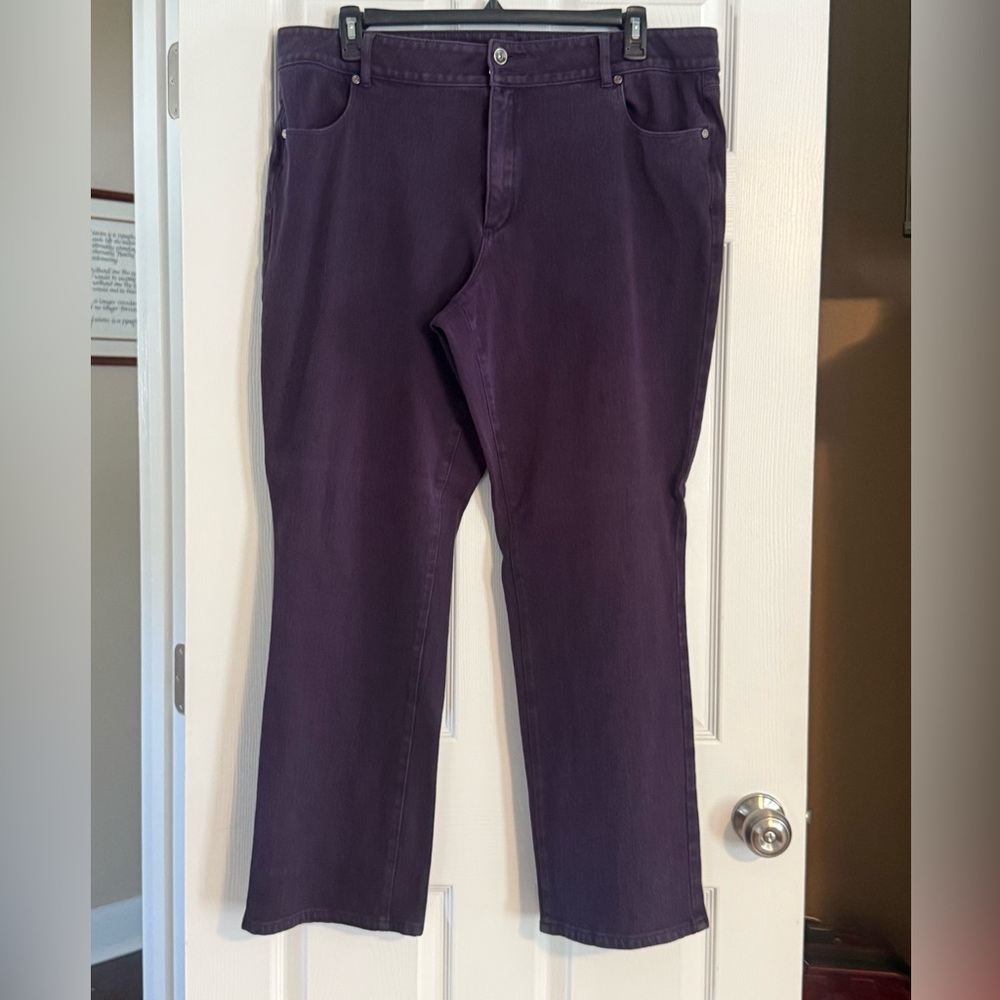 Coldwater Creek Straight Leg Jeans in Deep Purple